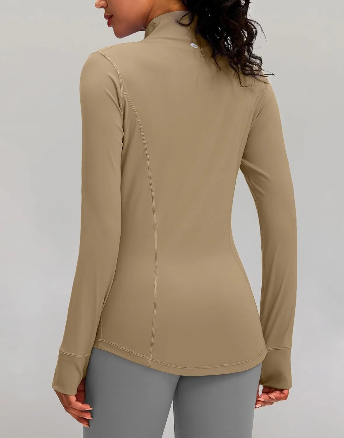 G Gradual Women's Zip Up Workout Jackets with Pockets Slim Fit Cottony Soft Jacket for Running Athletic Yoga