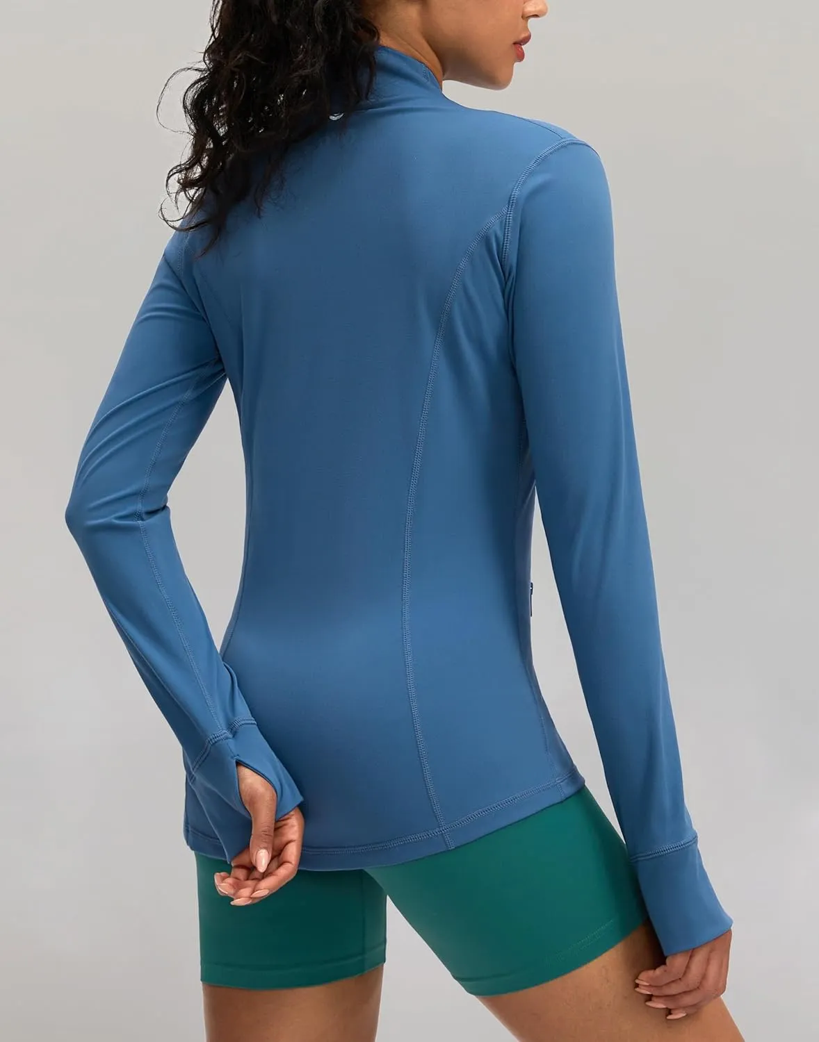 G Gradual Women's Zip Up Workout Jackets with Pockets Slim Fit Cottony Soft Jacket for Running Athletic Yoga