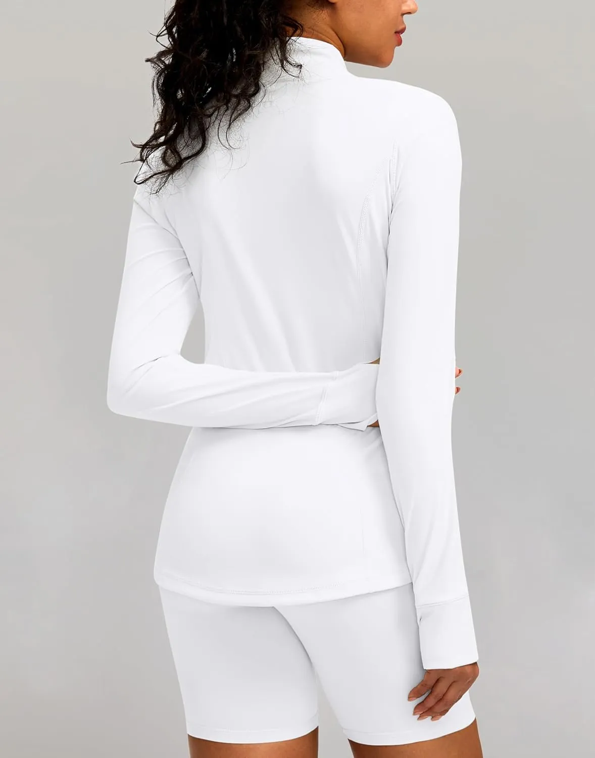 G Gradual Women's Zip Up Workout Jackets with Pockets Slim Fit Cottony Soft Jacket for Running Athletic Yoga