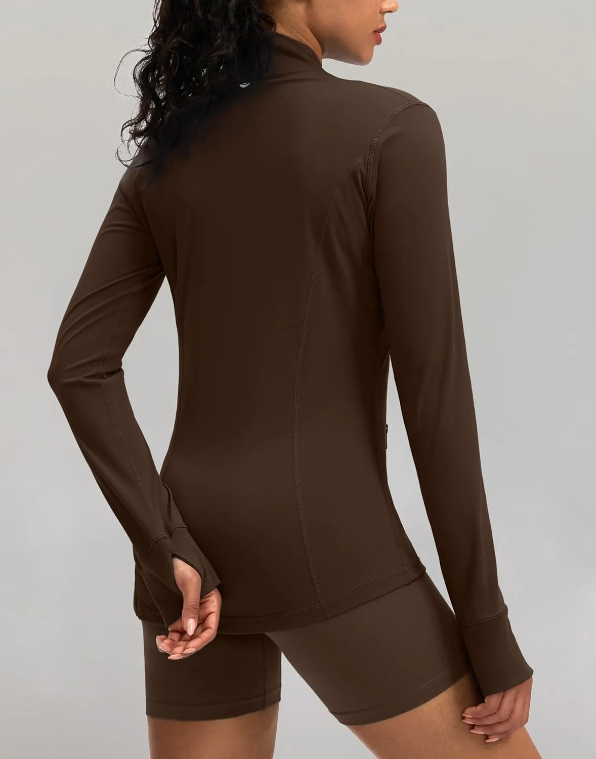 G Gradual Women's Zip Up Workout Jackets with Pockets Slim Fit Cottony Soft Jacket for Running Athletic Yoga