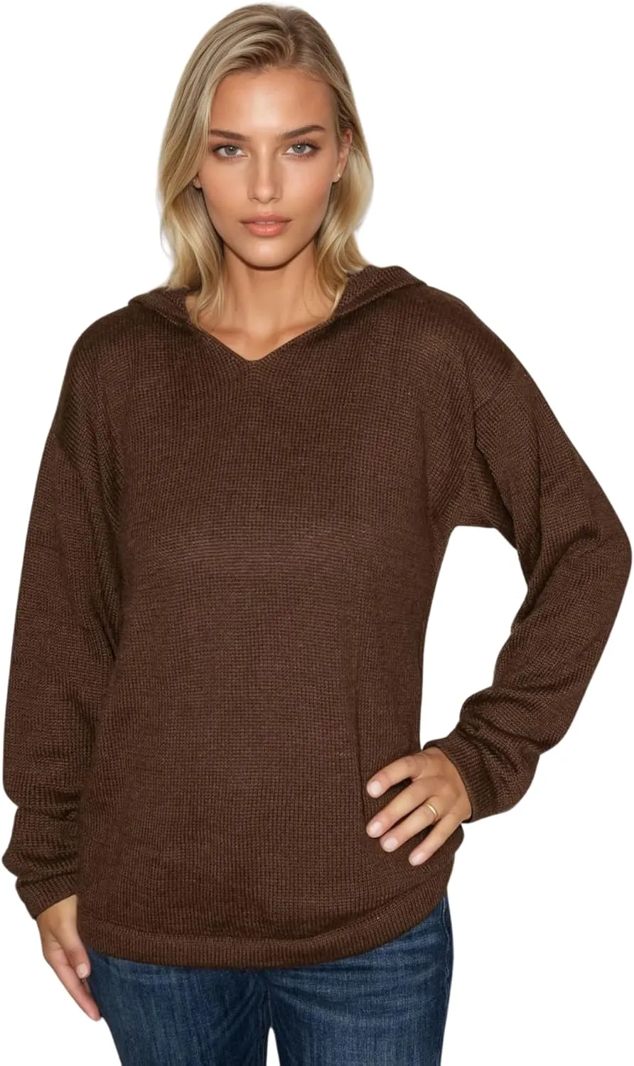 Gamboa Alpaca Hooded Sweater for Men and Women Light and Softness Hoodie Wool Knitted Fall Winter Sweaters