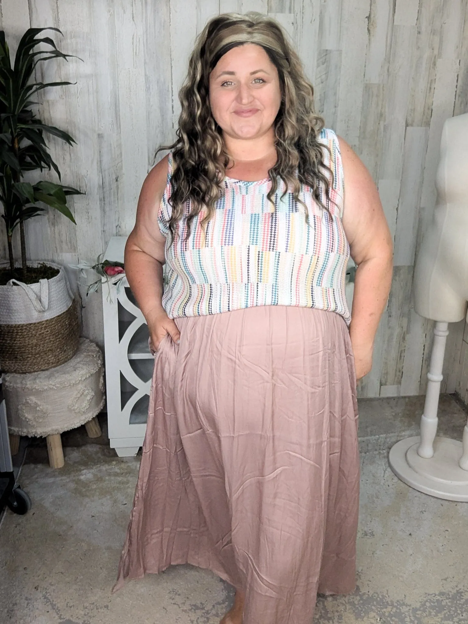 Gia Flirty Midi Skirt w/Pockets   Side Slit (7 colors)
