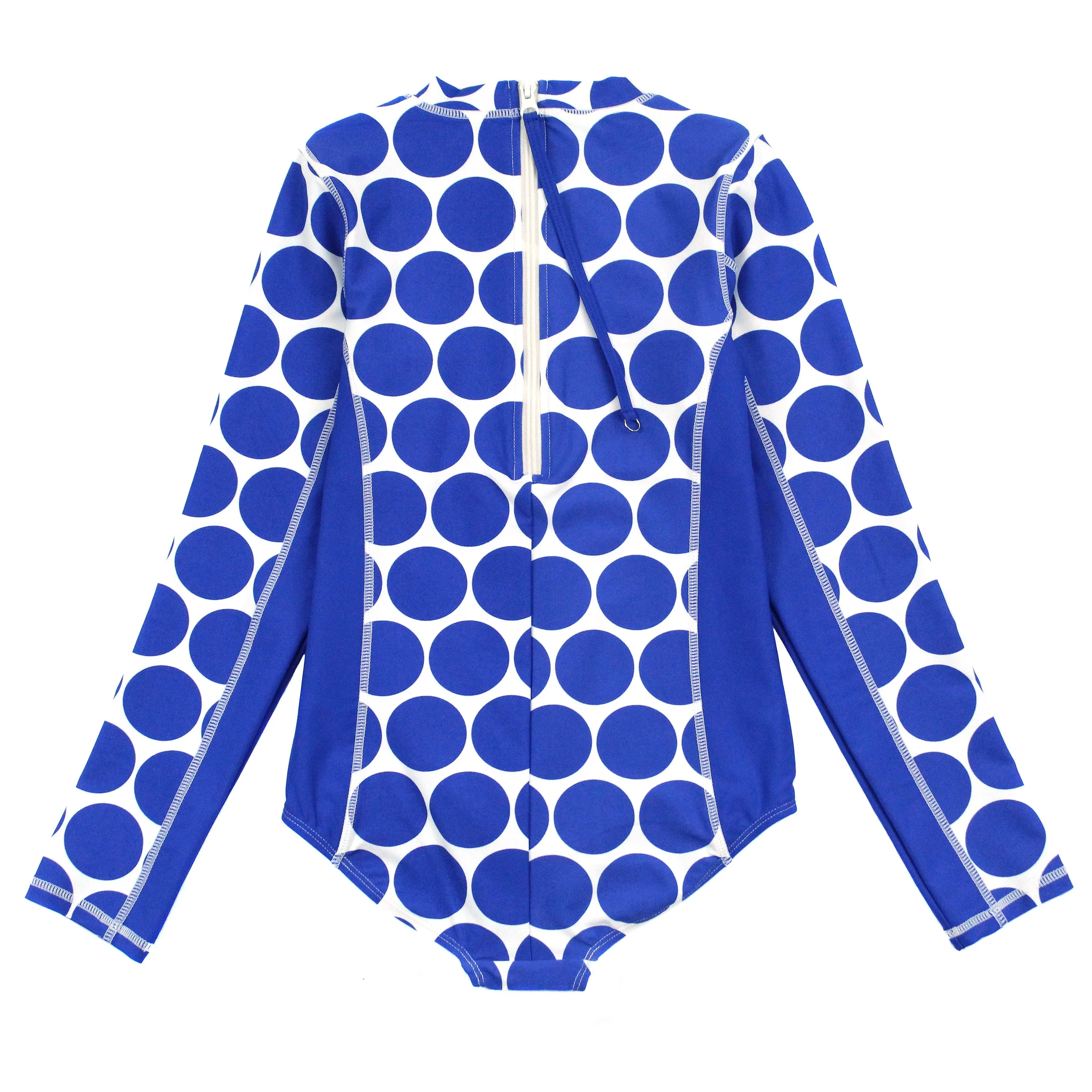 Girls Long Sleeve Surf Suit (One Piece Bodysuit) | "Oversized Dot"