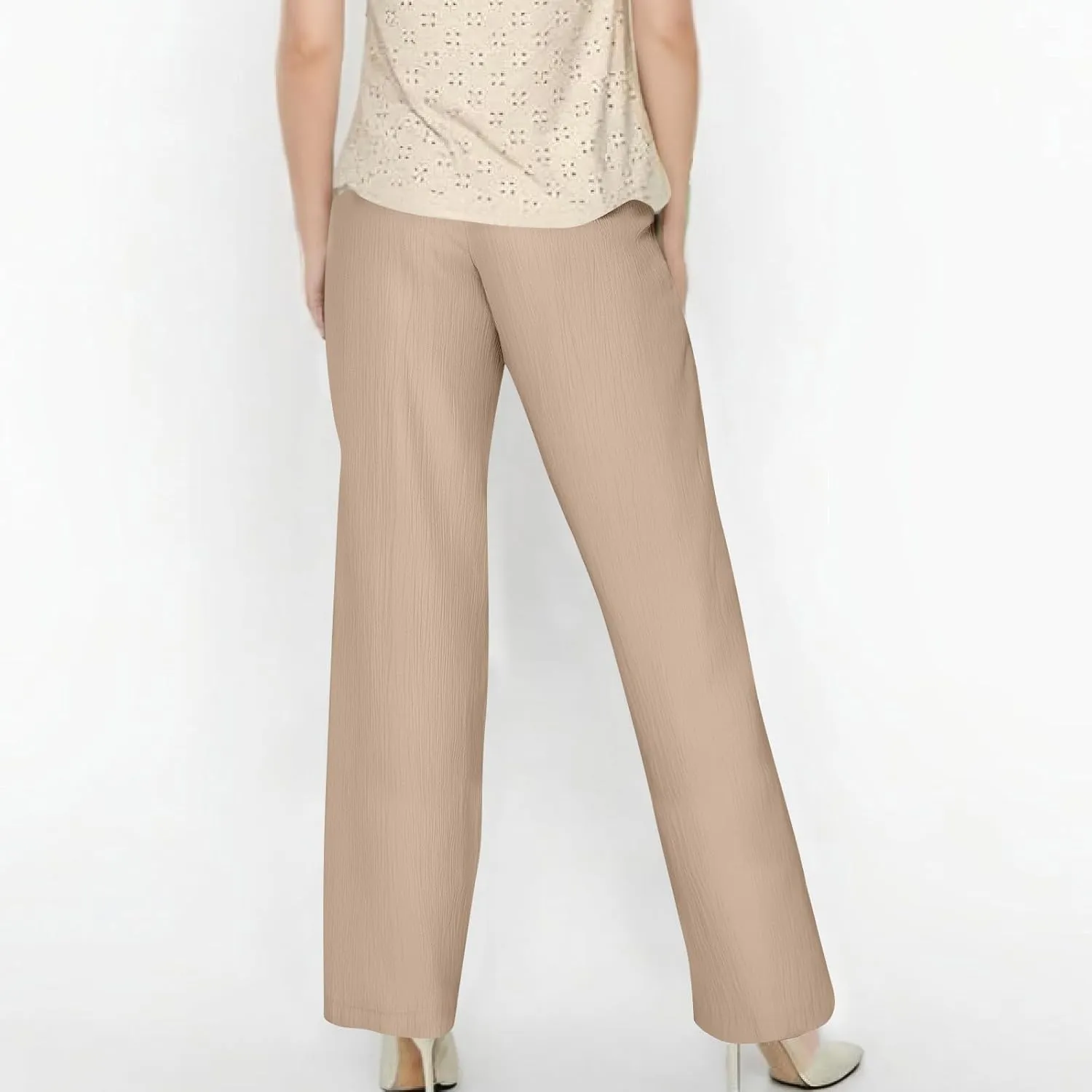 GOFULY Linen Palazzo Pants Women Wide Leg Trendy 2025 Pants High Waisted Drawstring Elastic Waist Summer Baggy Solid Trousers