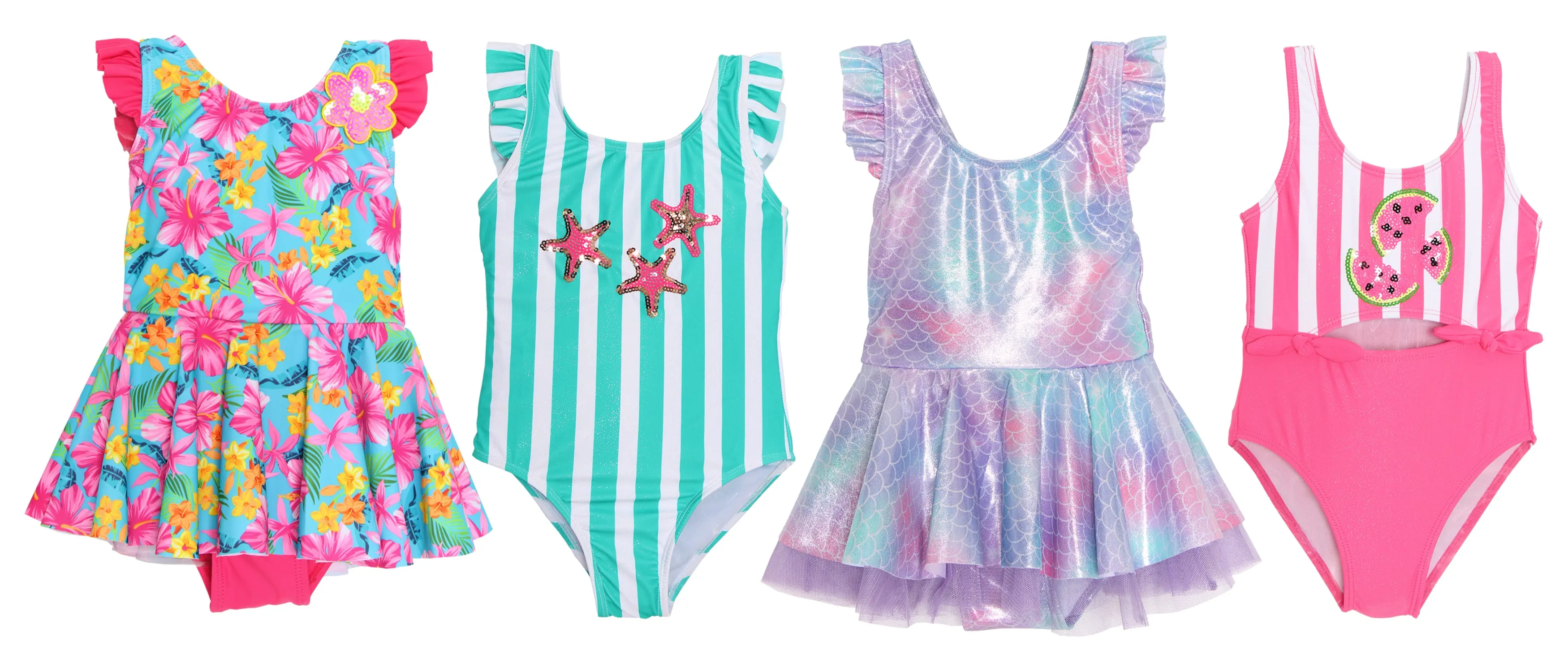 GX-AL00 - Wholesale Little Girl's Swimdresses & One-Piece Swimsuits