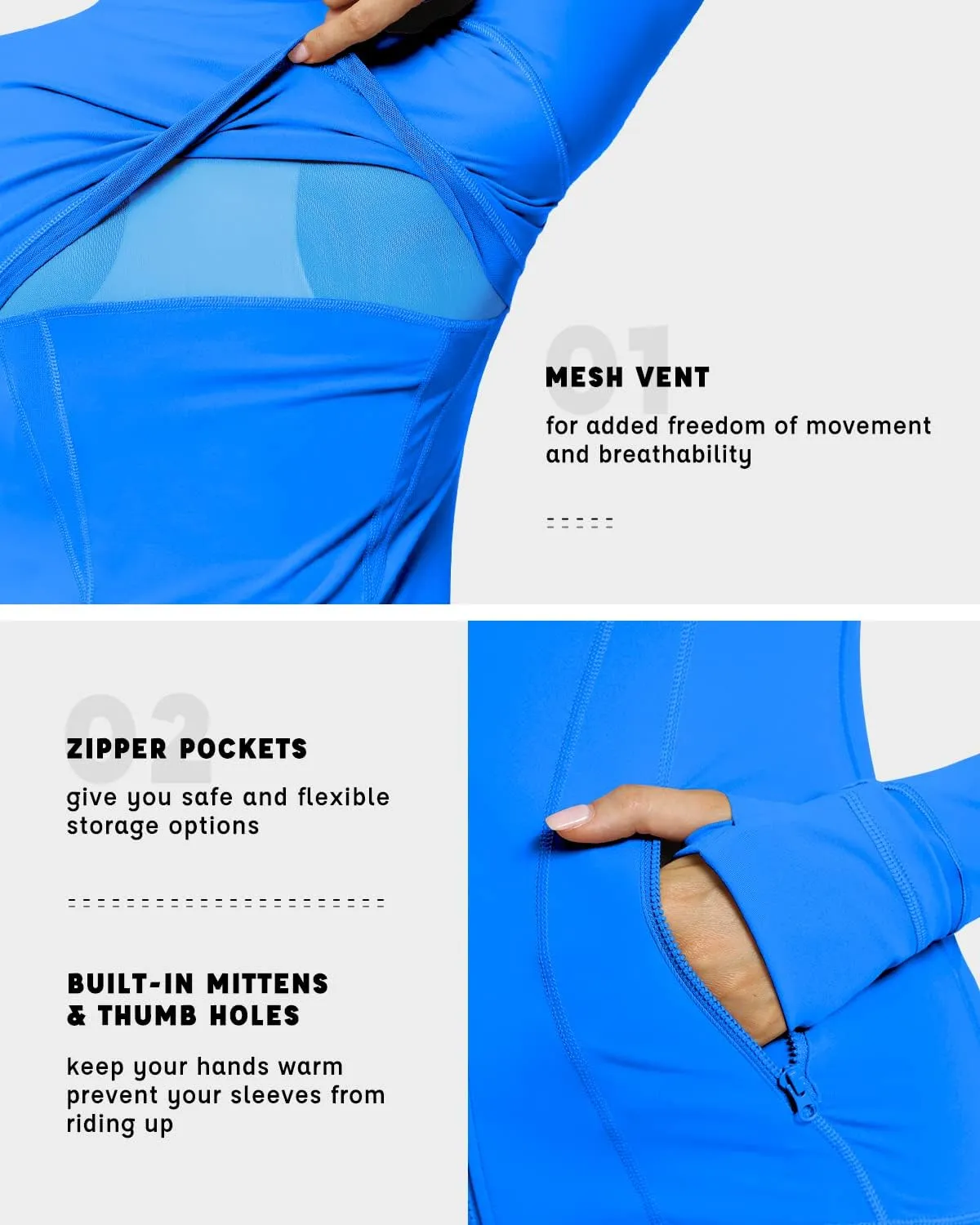 GYM RAINBOW Women's Lightweight Running Jackets Cottony-Soft 4-Way Stretch Zip up Slim Fit Workout Yoga Athletic Jacket