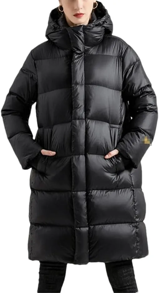 Haitpant Winter Down Coats Women Warm Thick Long Puffer Jacket Portable Outerwear Lady Hooded Down Parka