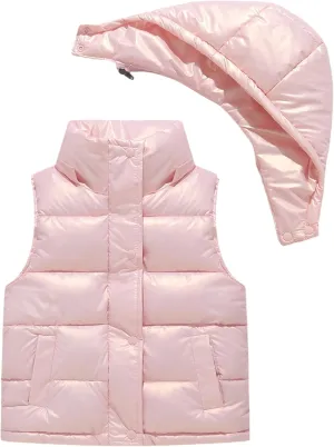 Happy Cherry Boys Girls Down Vest Lightweight Winter Sleeveless Puffer Jacket Water Resistant Wash Free Outerwear Gilet