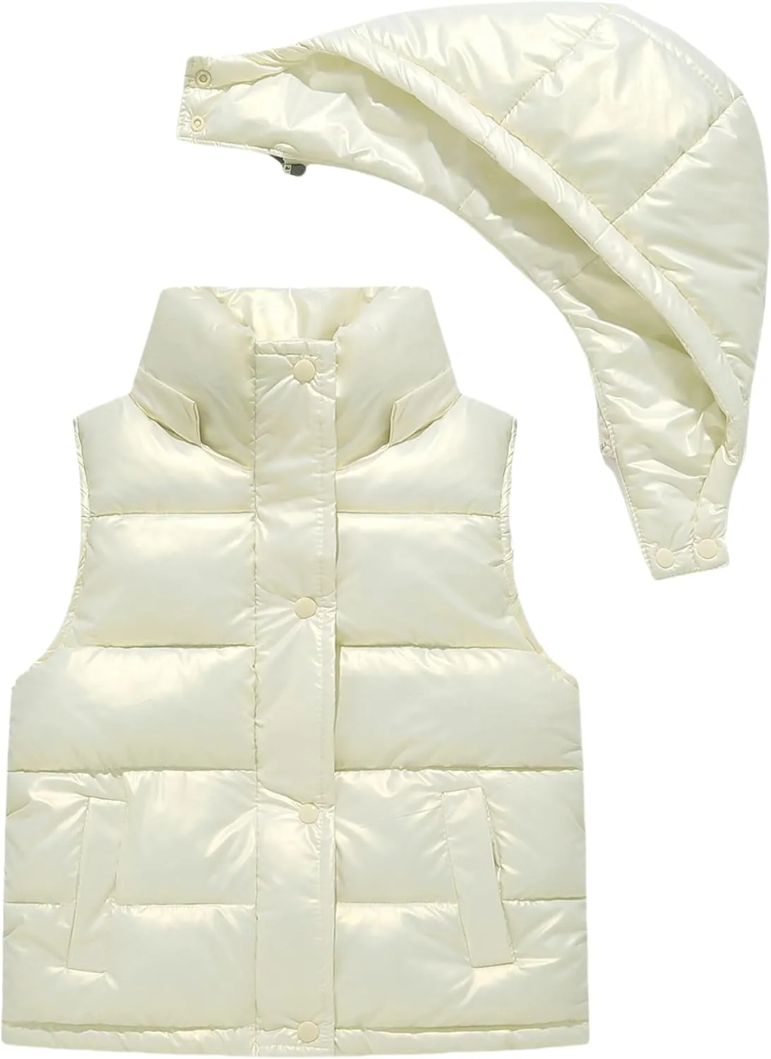 Happy Cherry Boys Girls Down Vest Lightweight Winter Sleeveless Puffer Jacket Water Resistant Wash Free Outerwear Gilet