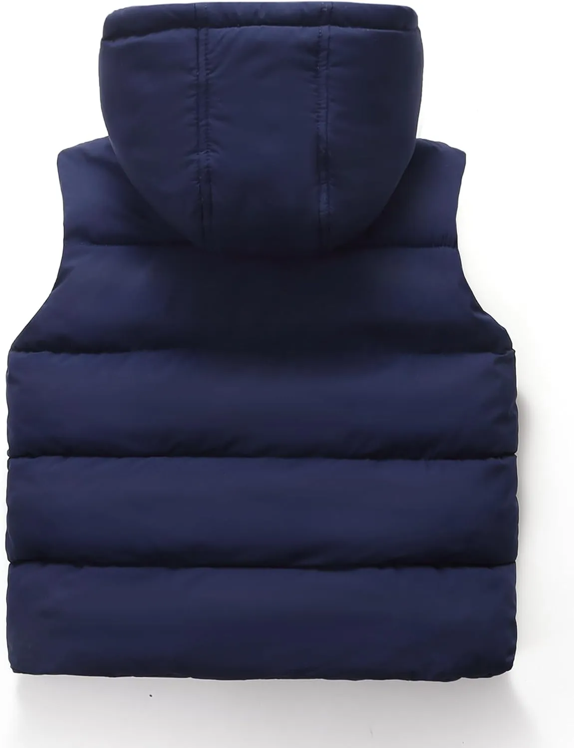 Happy Cherry Kids Padded Vest Winter Puffy Detachable Hooded Zipper Up Sleeveless Jacket 5-12T