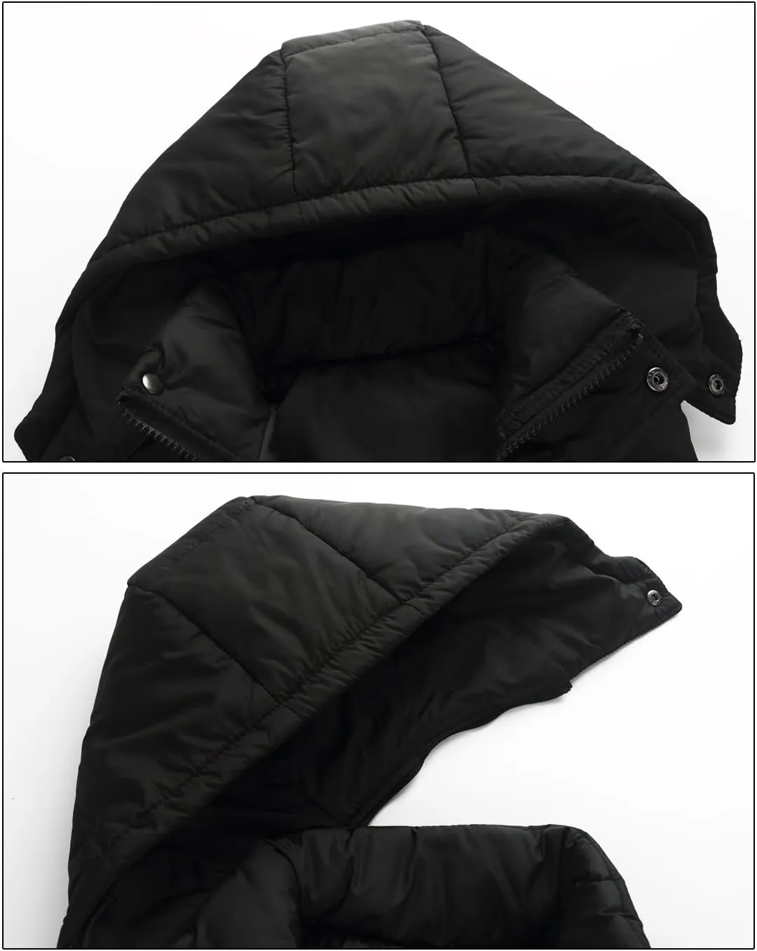 Happy Cherry Kids Padded Vest Winter Puffy Detachable Hooded Zipper Up Sleeveless Jacket 5-12T