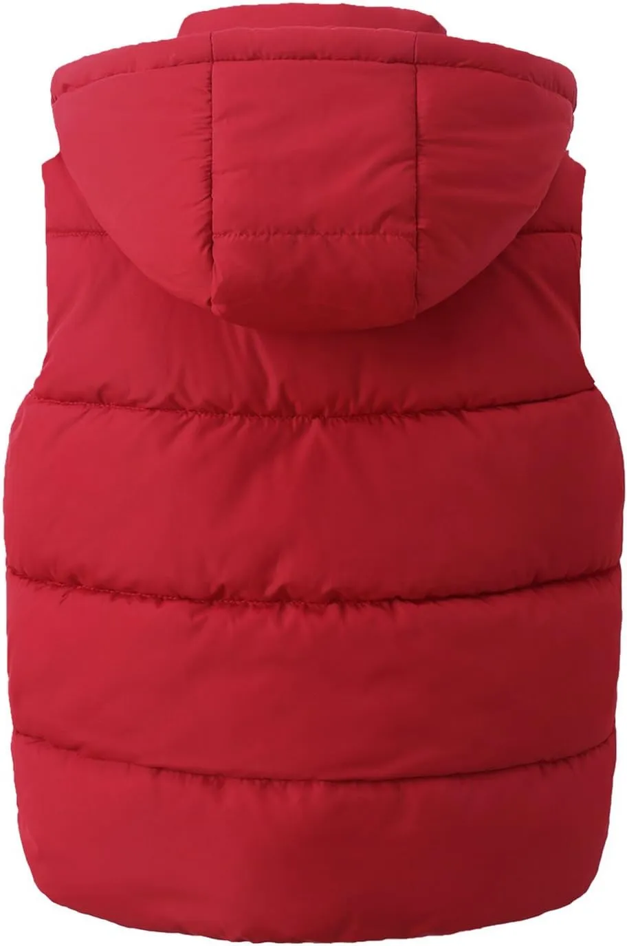 Happy Cherry Kids Padded Vest Winter Puffy Detachable Hooded Zipper Up Sleeveless Jacket 5-12T
