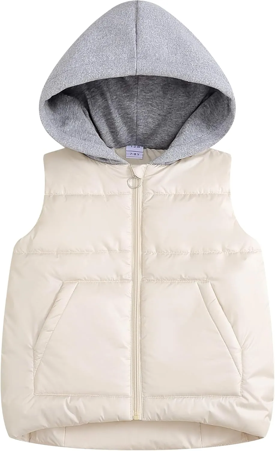 Happy Cherry Kids Puffer Hooded Vest Down Sleeveless Jacket Windproof Coat for Boys Girls 7-13 Years