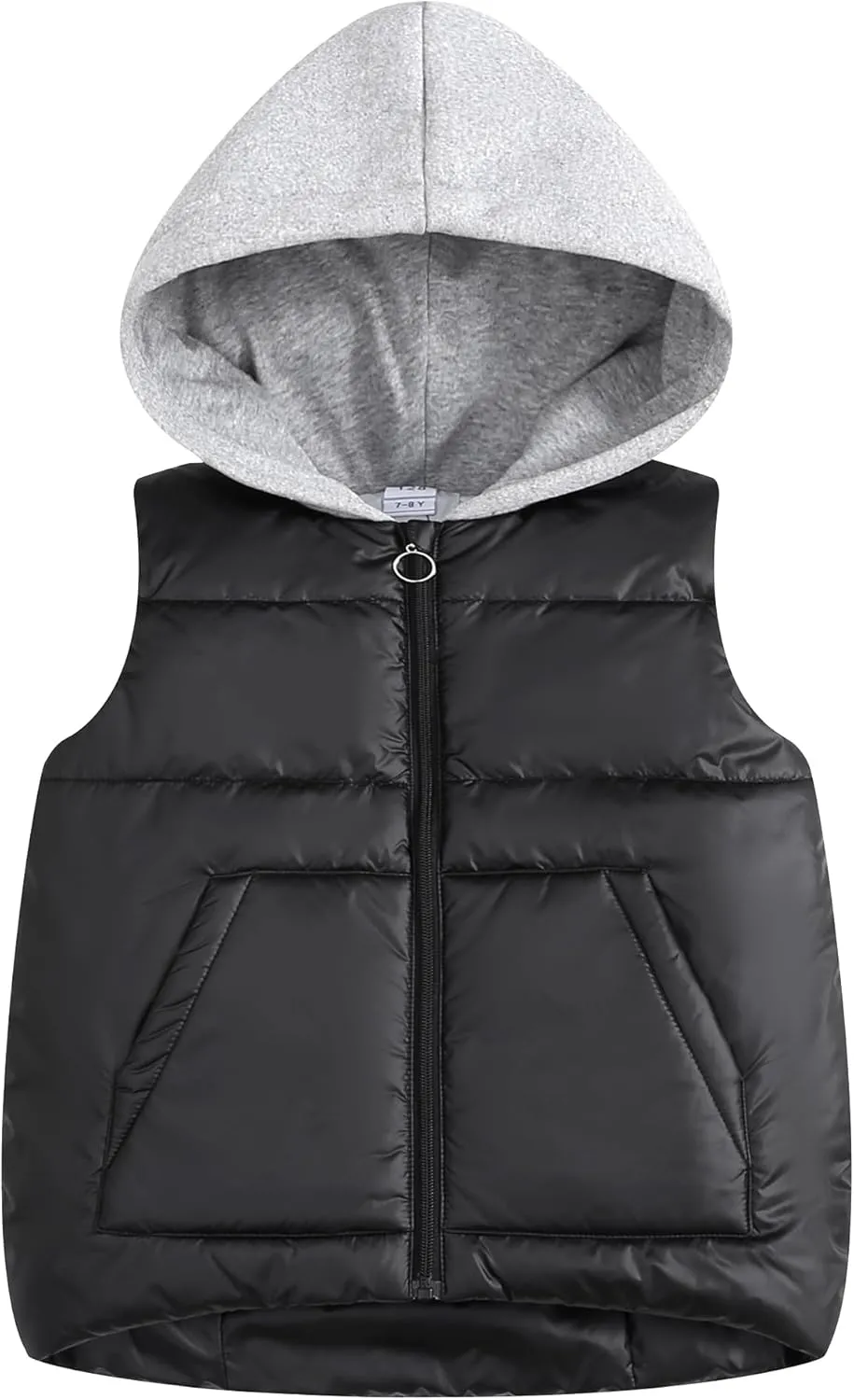 Happy Cherry Kids Puffer Hooded Vest Down Sleeveless Jacket Windproof Coat for Boys Girls 7-13 Years