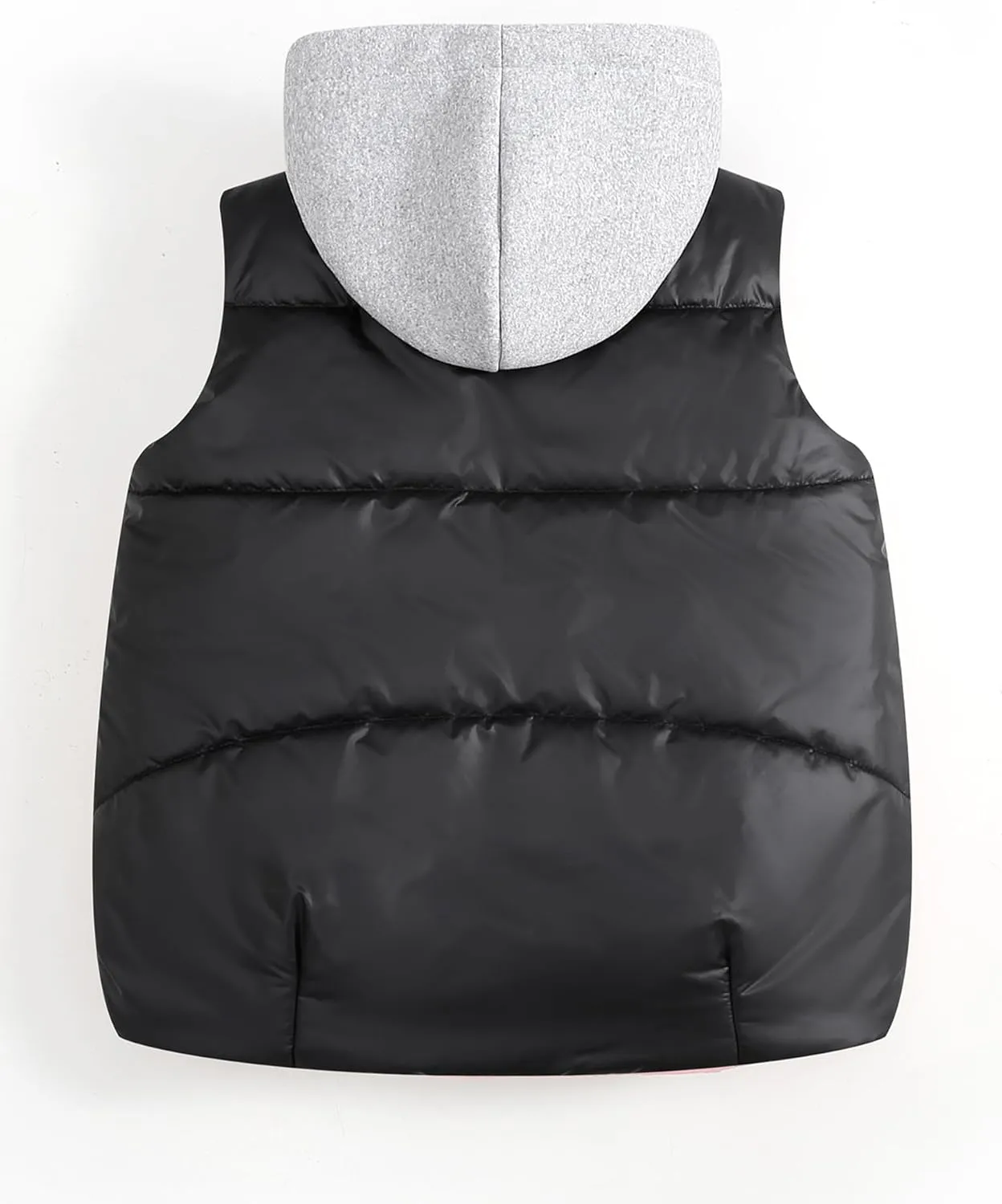 Happy Cherry Kids Puffer Hooded Vest Down Sleeveless Jacket Windproof Coat for Boys Girls 7-13 Years