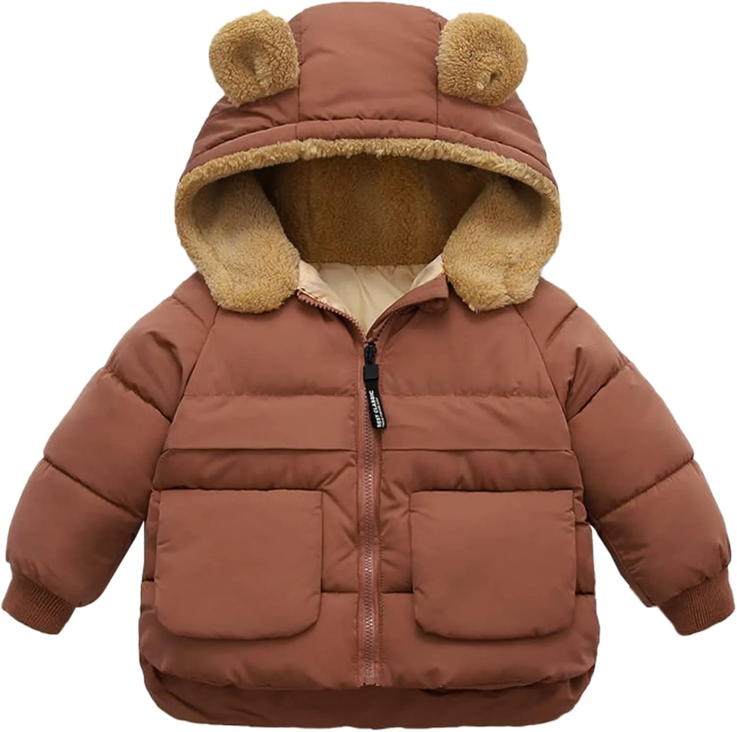 Happy Cherry Toddler Kids Winter Warm Jacket Down Puffer Coat Thick Hooded Outwear