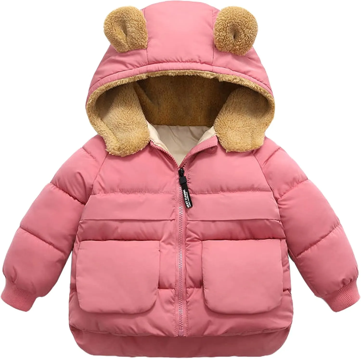 Happy Cherry Toddler Kids Winter Warm Jacket Down Puffer Coat Thick Hooded Outwear
