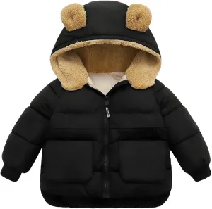 Happy Cherry Toddler Kids Winter Warm Jacket Down Puffer Coat Thick Hooded Outwear