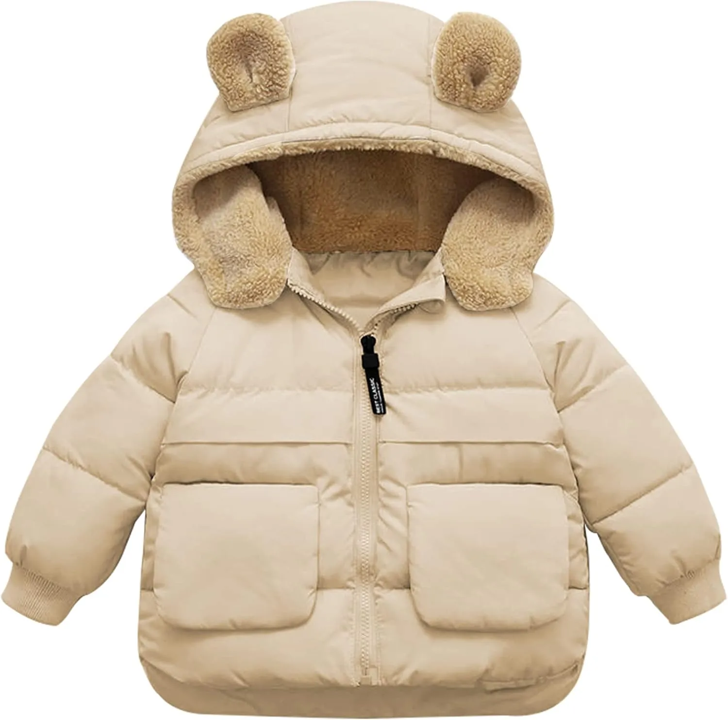 Happy Cherry Toddler Kids Winter Warm Jacket Down Puffer Coat Thick Hooded Outwear