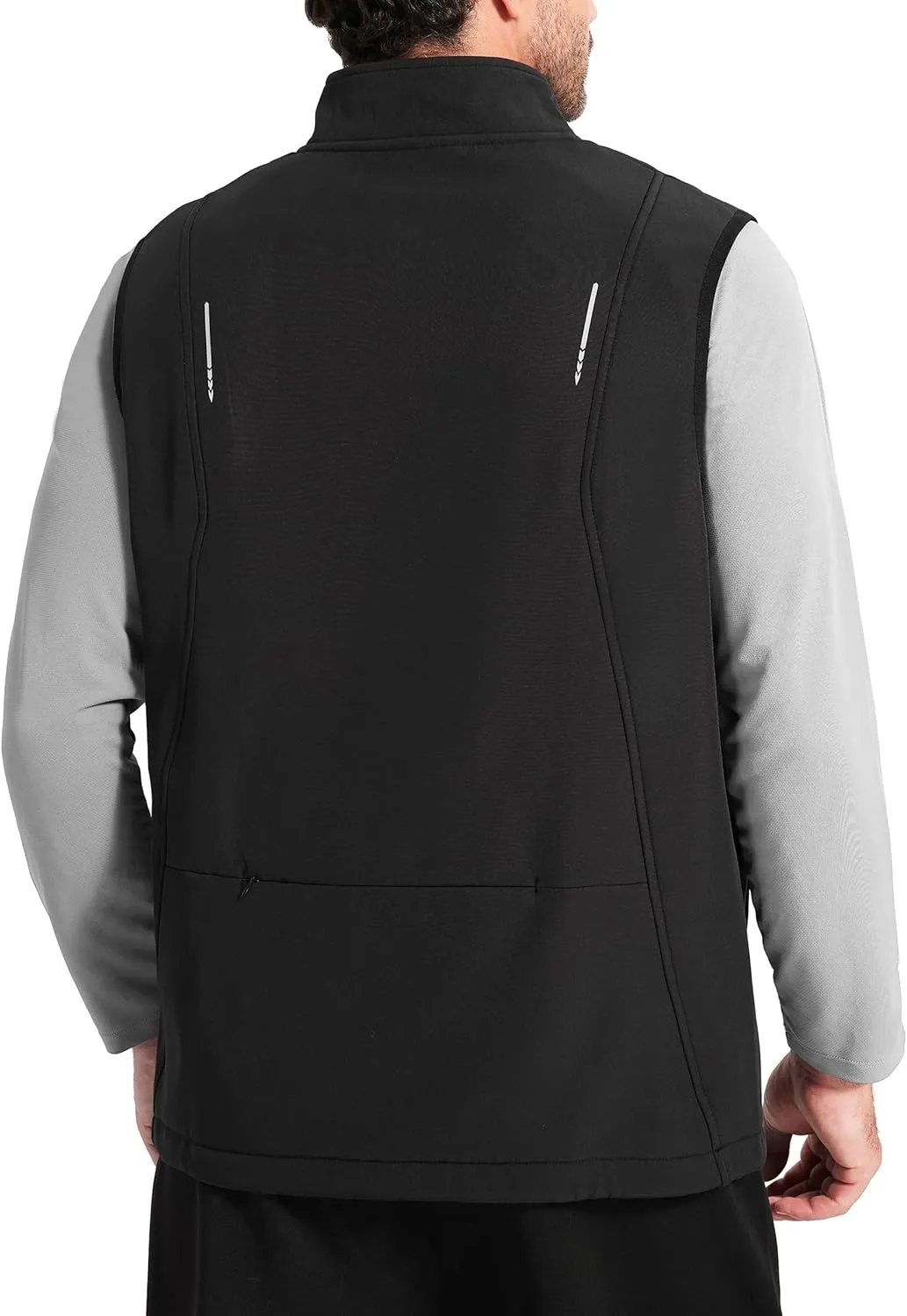 HOTSUIT Water Resistant Golf Vest for Men Lightweight Mens Winter Vests Outerwear with 7 Pockets Softshell Fleece Vest