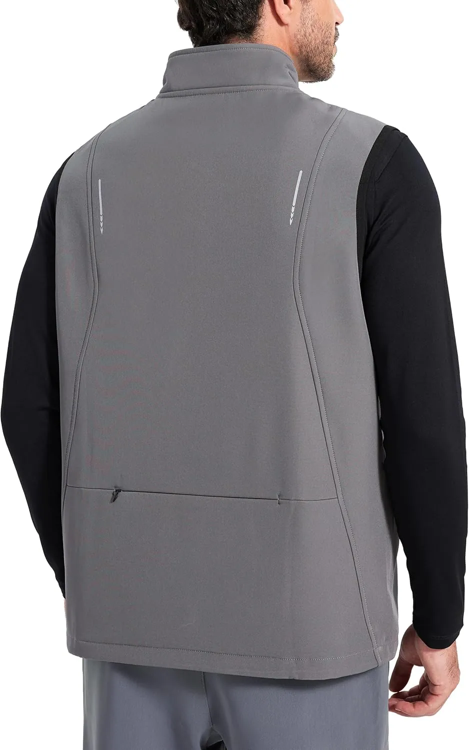 HOTSUIT Water Resistant Golf Vest for Men Lightweight Mens Winter Vests Outerwear with 7 Pockets Softshell Fleece Vest