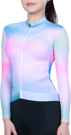 INBIKE Cycling Jersey Women Long Sleeve, Breathable Quick Dry Bike Shirt with 3 Rear Pockets, Reflective Biking Tops