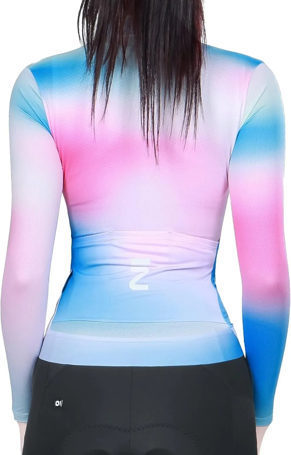 INBIKE Cycling Jersey Women Long Sleeve, Breathable Quick Dry Bike Shirt with 3 Rear Pockets, Reflective Biking Tops