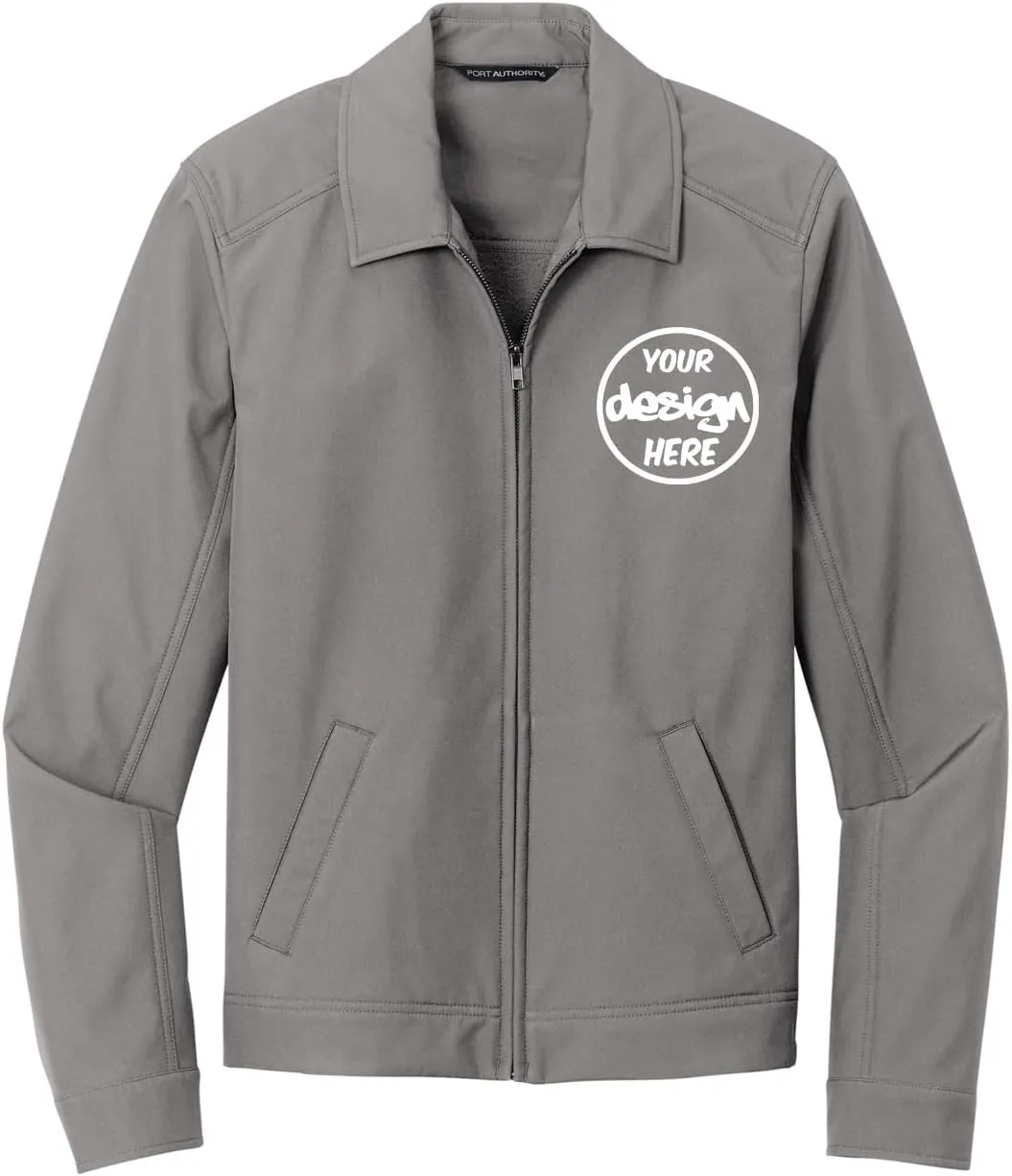 INK STITCH Men J417 Custom Personalized Add Your Logo Text Embroidery Mechanic Soft Shell Jackets