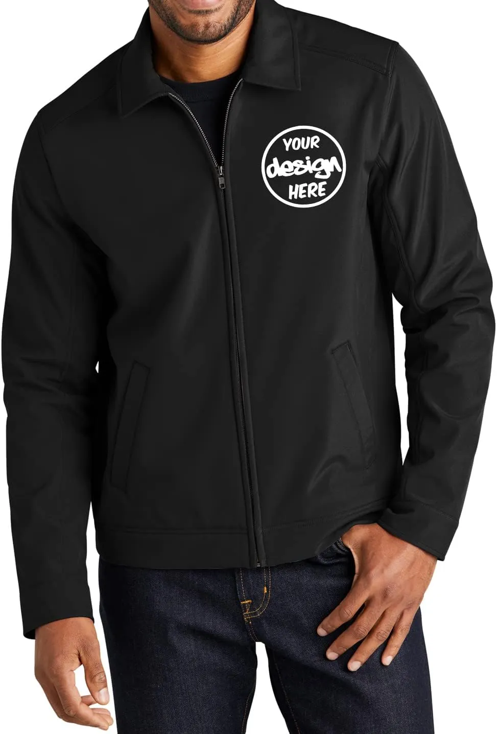 INK STITCH Men J417 Custom Personalized Add Your Logo Text Embroidery Mechanic Soft Shell Jackets