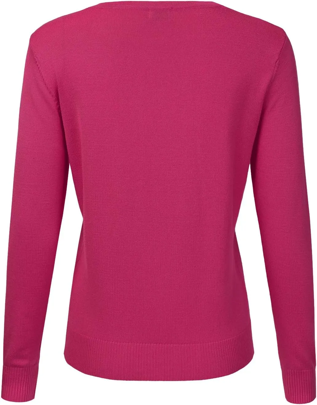 JJ Perfection Basic Button Down Soft Knitted Cardigan Long Sleeve Crew Neck Casual Sweater Jackets for Womens with Plus Size