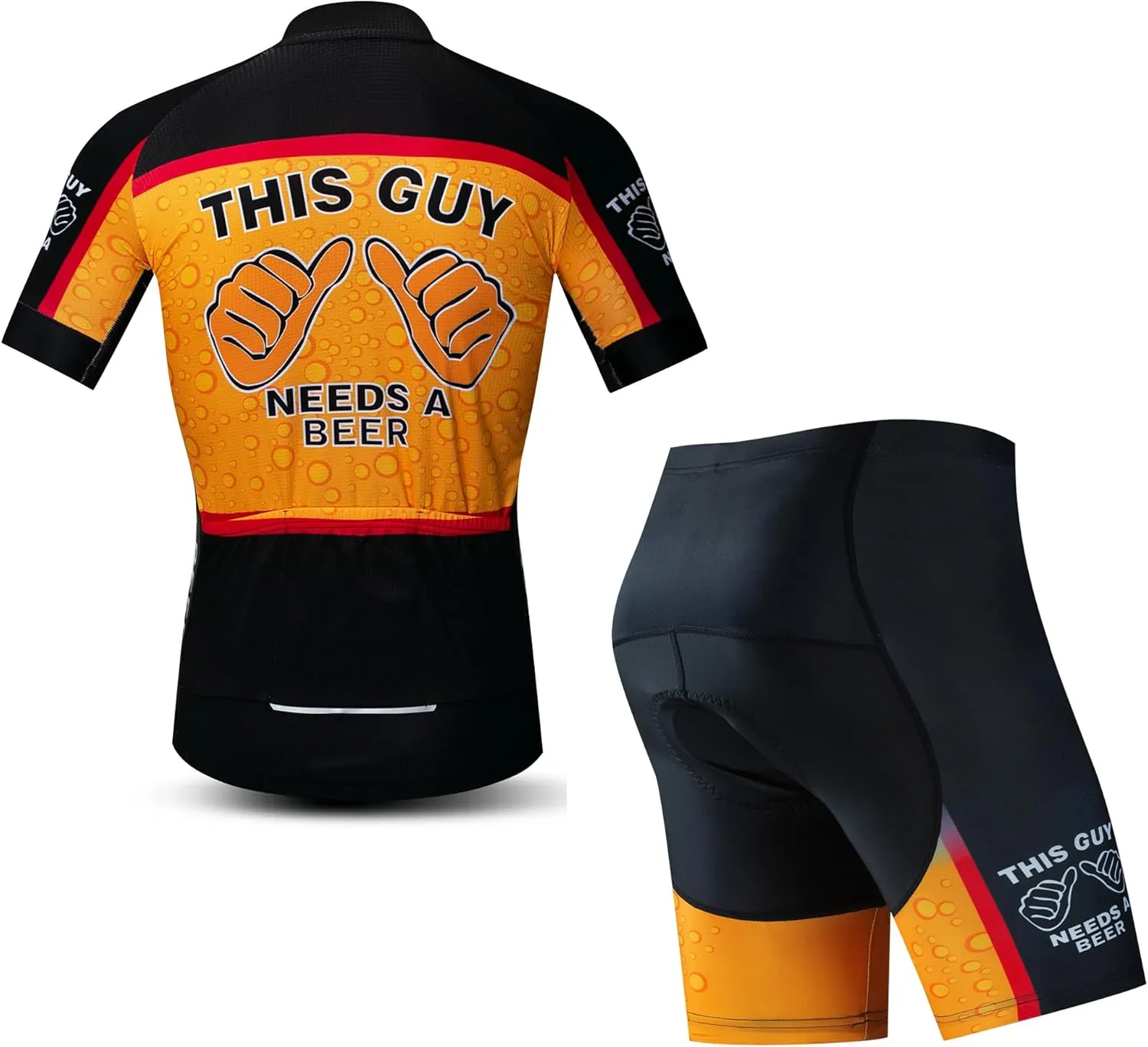 JPOJPO Cycling Jersey Men Set Bike Shirt Kit Short Sleeve Clothing Tops 5D Padded Shorts Summer Breathable Quick-Dry S-3XL