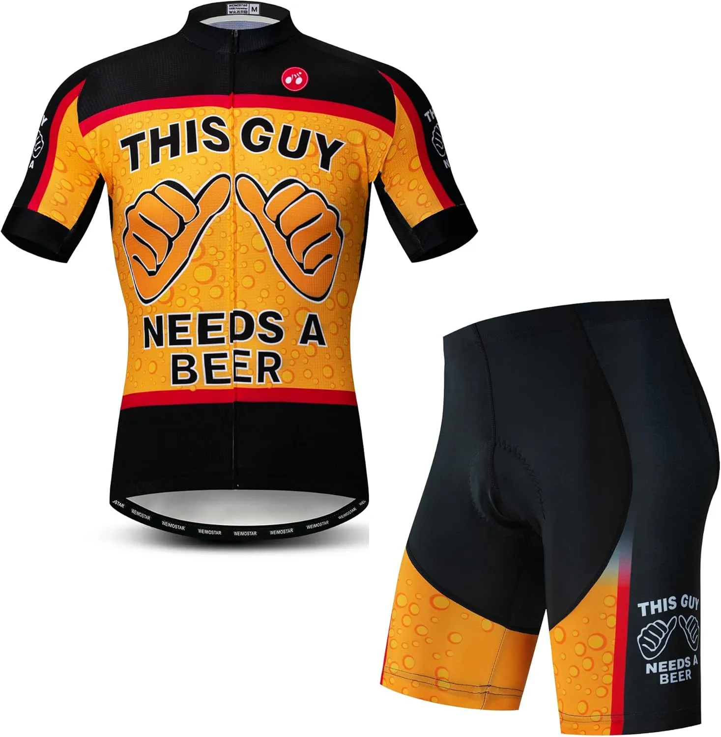 JPOJPO Cycling Jersey Men Set Bike Shirt Kit Short Sleeve Clothing Tops 5D Padded Shorts Summer Breathable Quick-Dry S-3XL