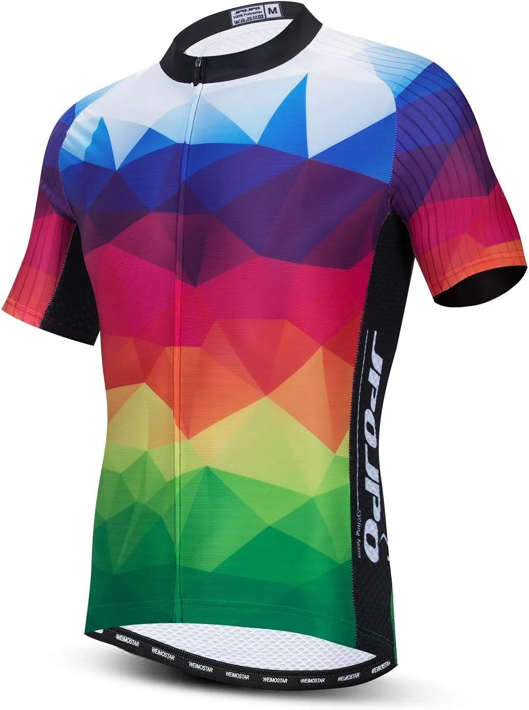 JPOJPO Men's Cycling Jersey Bike Short Sleeve with 4 Rear Pockets Breathable,Quick Dry Shirt Tops S-3XL