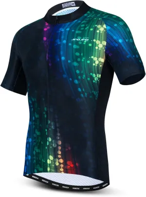 JPOJPO Men's Cycling Jersey Bike Short Sleeve with 4 Rear Pockets Breathable,Quick Dry Shirt Tops S-3XL