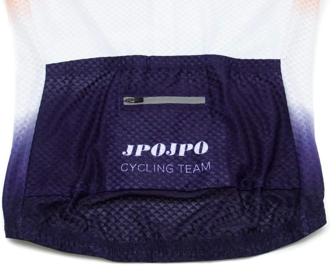 JPOJPO Men's Cycling Jersey Bike Short Sleeve with 4 Rear Pockets Breathable,Quick Dry Shirt Tops S-3XL
