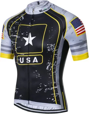 JPOJPO USA Cycling Jersey Men Road Bike Shirt Summer Biking Tops Short Sleeve Bicycle Clothes Cycle Wear Breathable