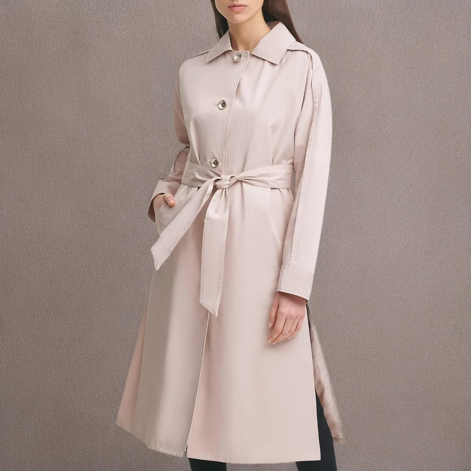 Karl Lagerfeld Paris Women's Belted Trench Coat