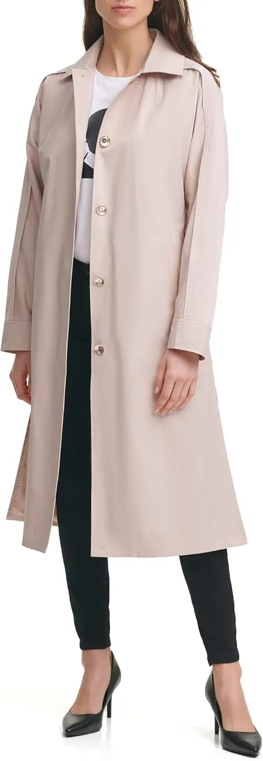 Karl Lagerfeld Paris Women's Belted Trench Coat