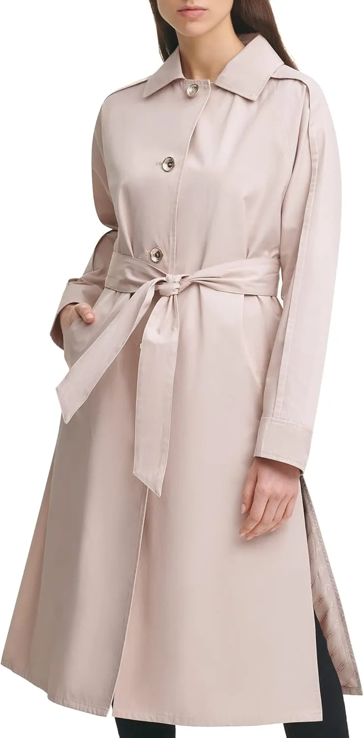 Karl Lagerfeld Paris Women's Belted Trench Coat
