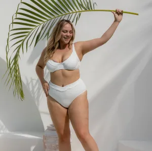 Kirby Bikini Bottom - White Rib