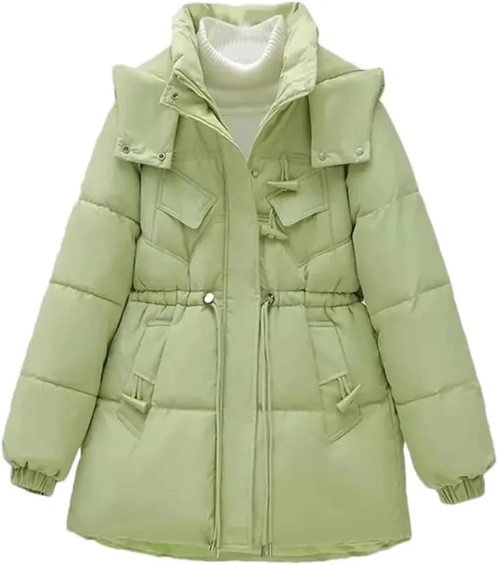 Korean Fashion Down Cotton-Padded Jacket Women Long Parkas Winter Warm Cotton Padded Coat Outerwear