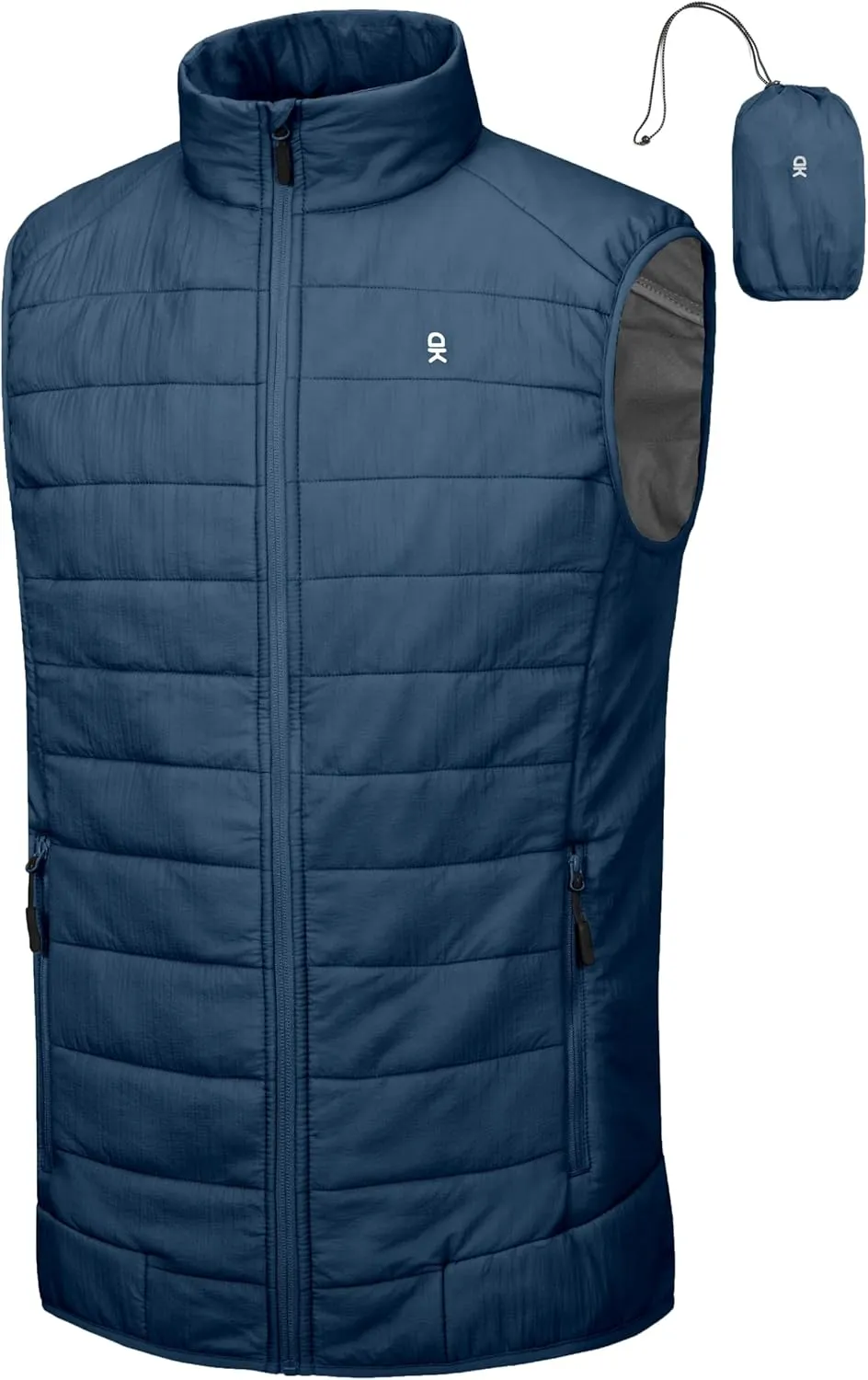 Little Donkey Andy Men's Packable Lightweight Puffer Vest with Recycled Insulation for Running Golf