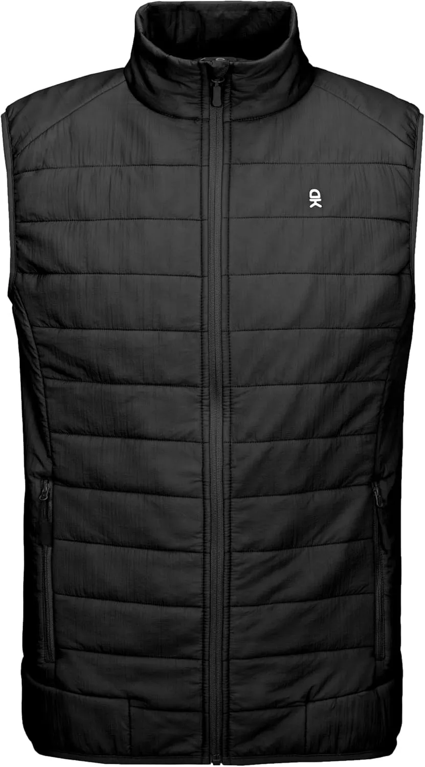 Little Donkey Andy Men's Packable Lightweight Puffer Vest with Recycled Insulation for Running Golf