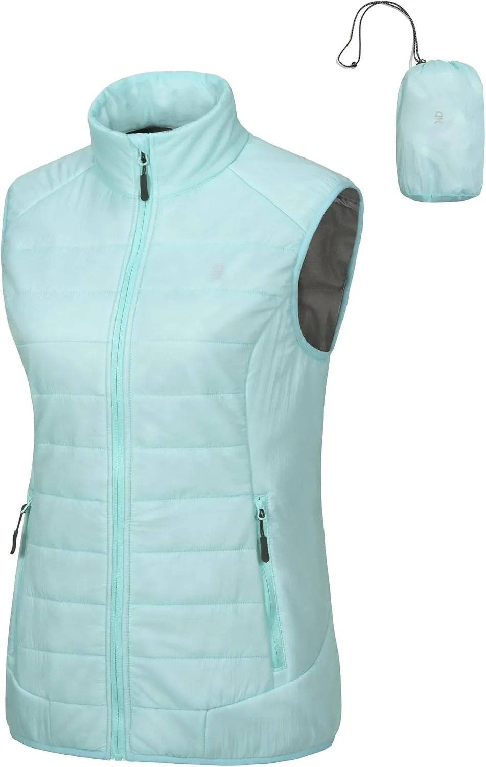 Little Donkey Andy Women's Packable Lightweight Puffer Vest with Recycled Insulation for Running Hiking