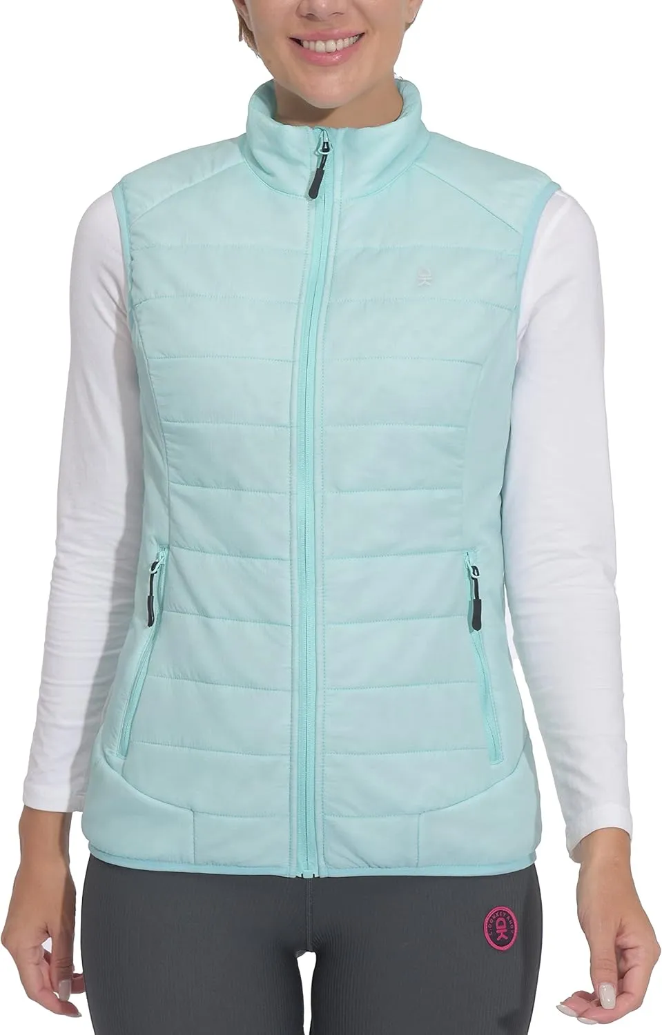 Little Donkey Andy Women's Packable Lightweight Puffer Vest with Recycled Insulation for Running Hiking