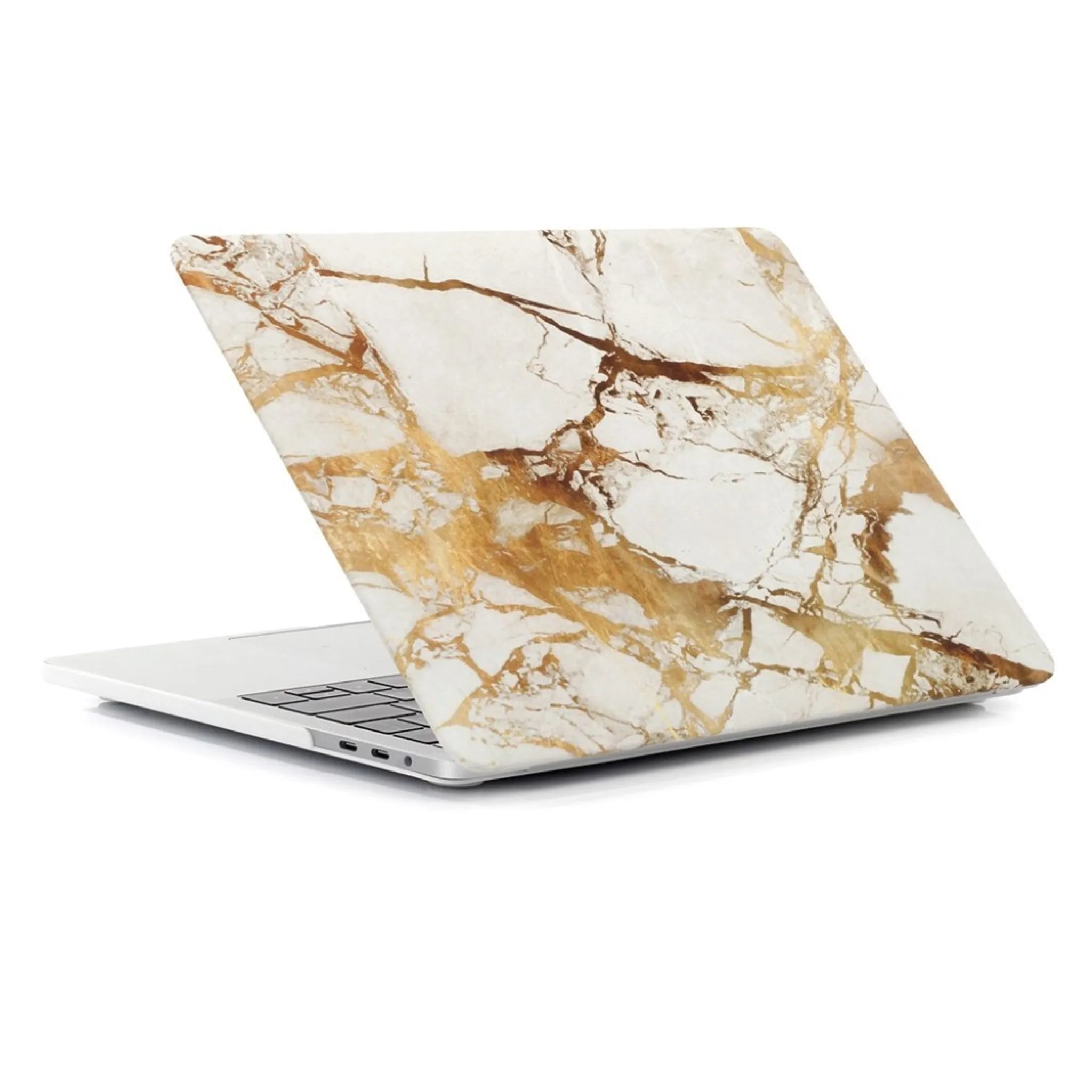 MacBook Pro 13 Touchbar pattern printing protective case - Marble Texture / Gold
