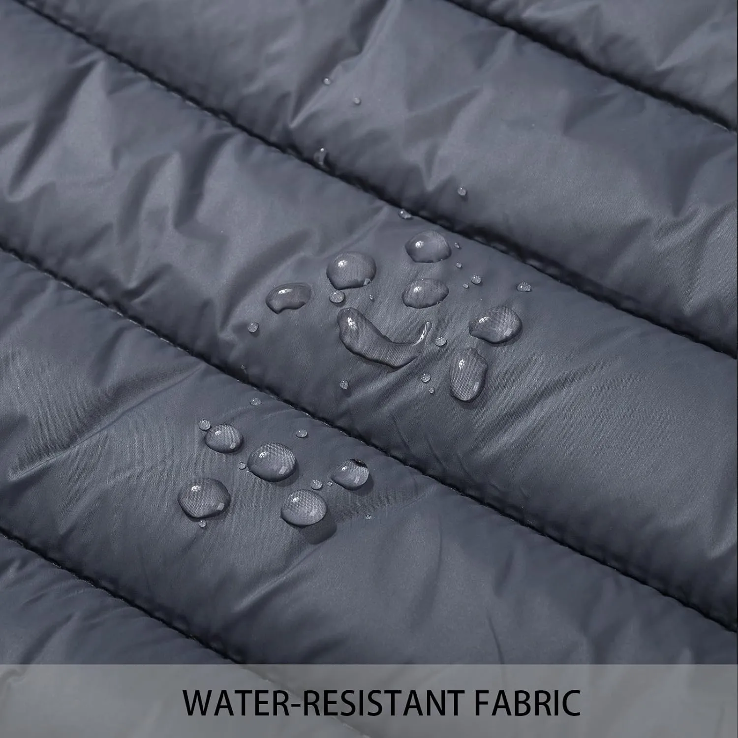 MADHERO Mens Puffer Jacket Packable Lightweight Water-Resistant Stand Collar Down Alternative Puffy Outerwear Coat