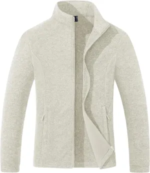 MAGCOMSEN Fleece Jacket Women Zip UP Lightweight Soft Polar Warm Winter Jackets for Women with Pockets Outdoor Hiking