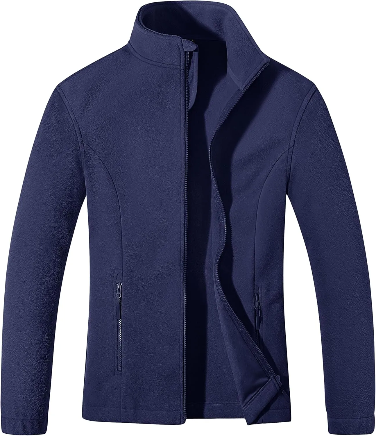 MAGCOMSEN Women's Fleece Jacket Zip Up Coat Lightweight Soft Warm Long Sleeve Jackets with Pockets for Winter