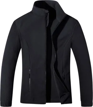 MAGCOMSEN Women's Fleece Jacket Zip Up Coat Lightweight Soft Warm Long Sleeve Jackets with Pockets for Winter